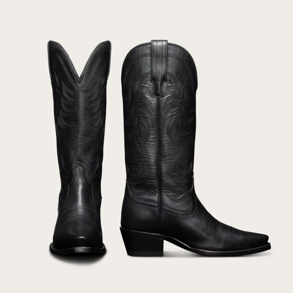 Tecovas The Annie Women's Size US 7.5 Midnight Cowhide Leather Cowgirl 14" Boots - Picture 1 of 6